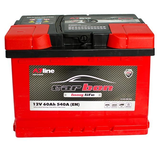Аккумулятор автомобильный CARBON 60 Ah/12V Euro (CRB60-00)