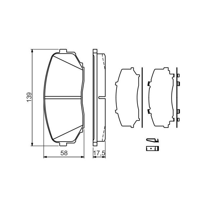 Гальмівні колодки Bosch 0 986 494 375 зображення 6
