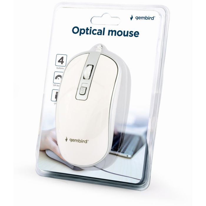 Мышка Gembird MUS-4B-06-WS USB White/Grey (MUS-4B-06-WS) изображение 3