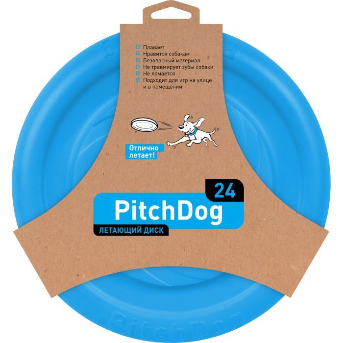 Игрушка для собак Collar PitchDog тарелка для апорта d:24 см голубая (62472) изображение 2