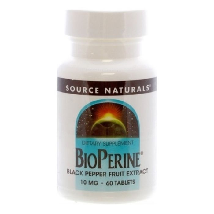 Трави Source Naturals Біоперин (Екстракт Чорного Перцю) 10мг, 60 таблеток (SN0643)