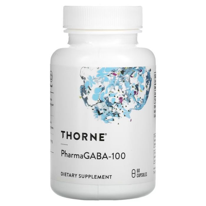 Аминокислота Thorne Research GABA (Гамма-аминомасляная кислота) 100 мг, Pharma GABA-100, 60 капс (THR-65201)