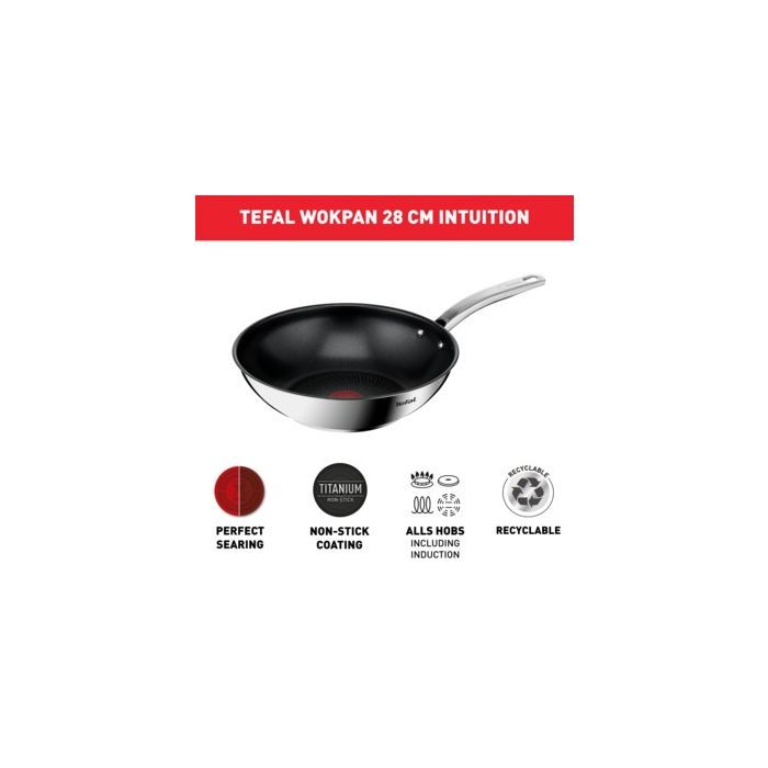 Сковорода Tefal Intuition Wok 28 см (B8171944) зображення 6