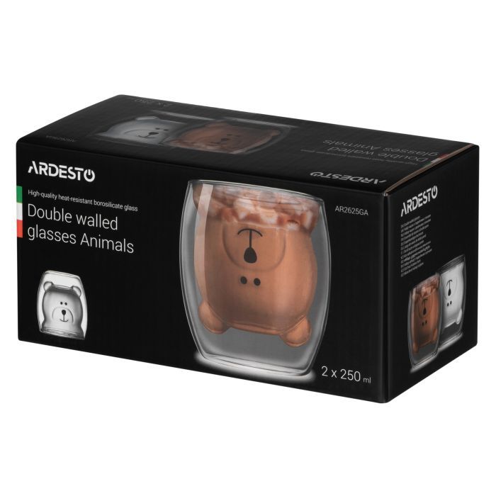 Набор стаканов Ardesto Animals 250 мл 2 шт (AR2625GA) изображение 3