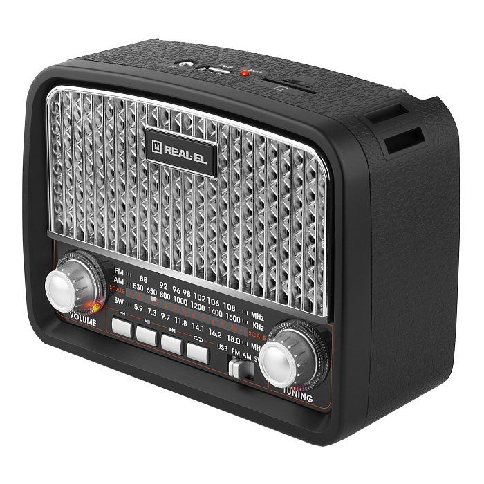 Портативний радіоприймач REAL-EL X-520 Black зображення 4
