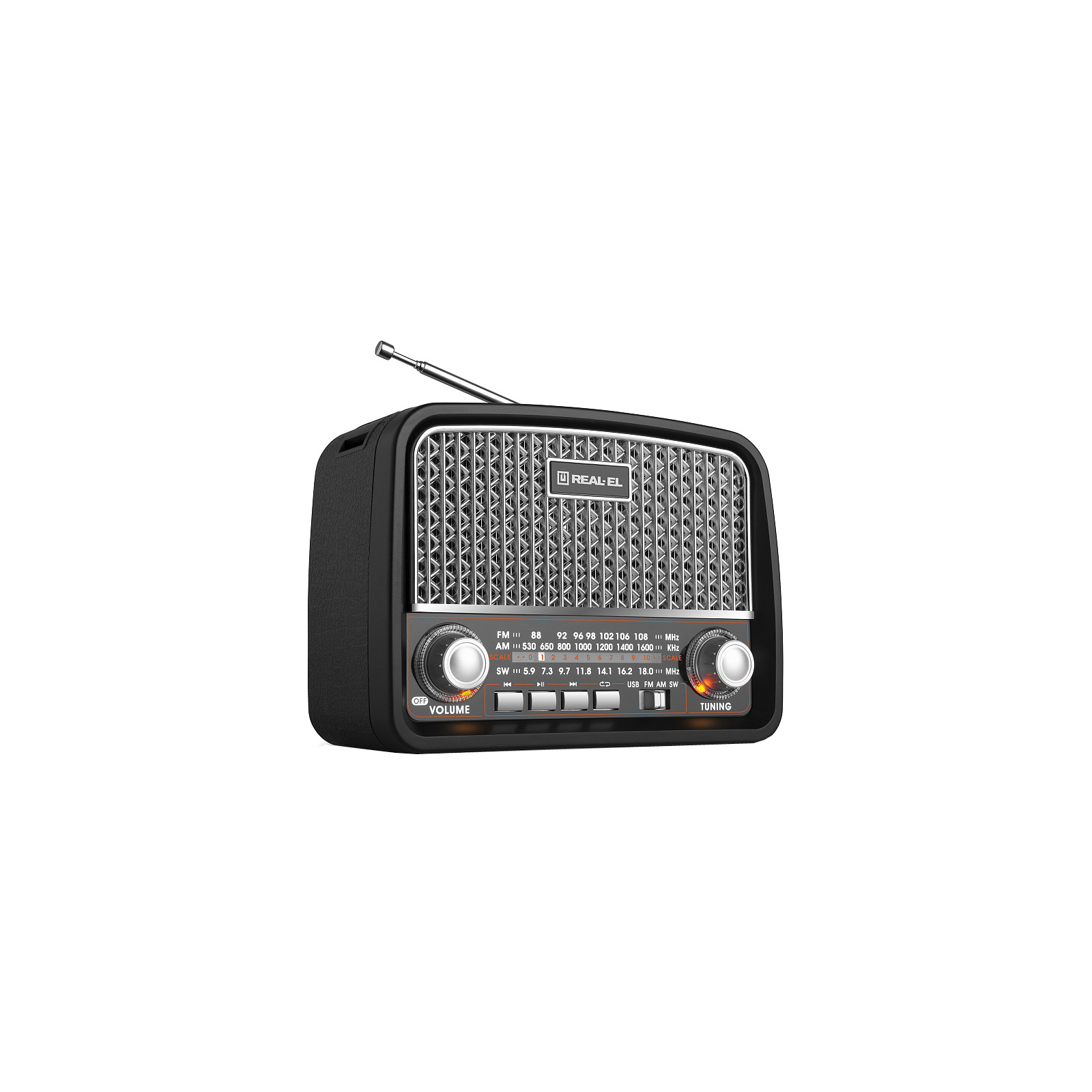 Портативный радиоприемник REAL-EL X-520 Black