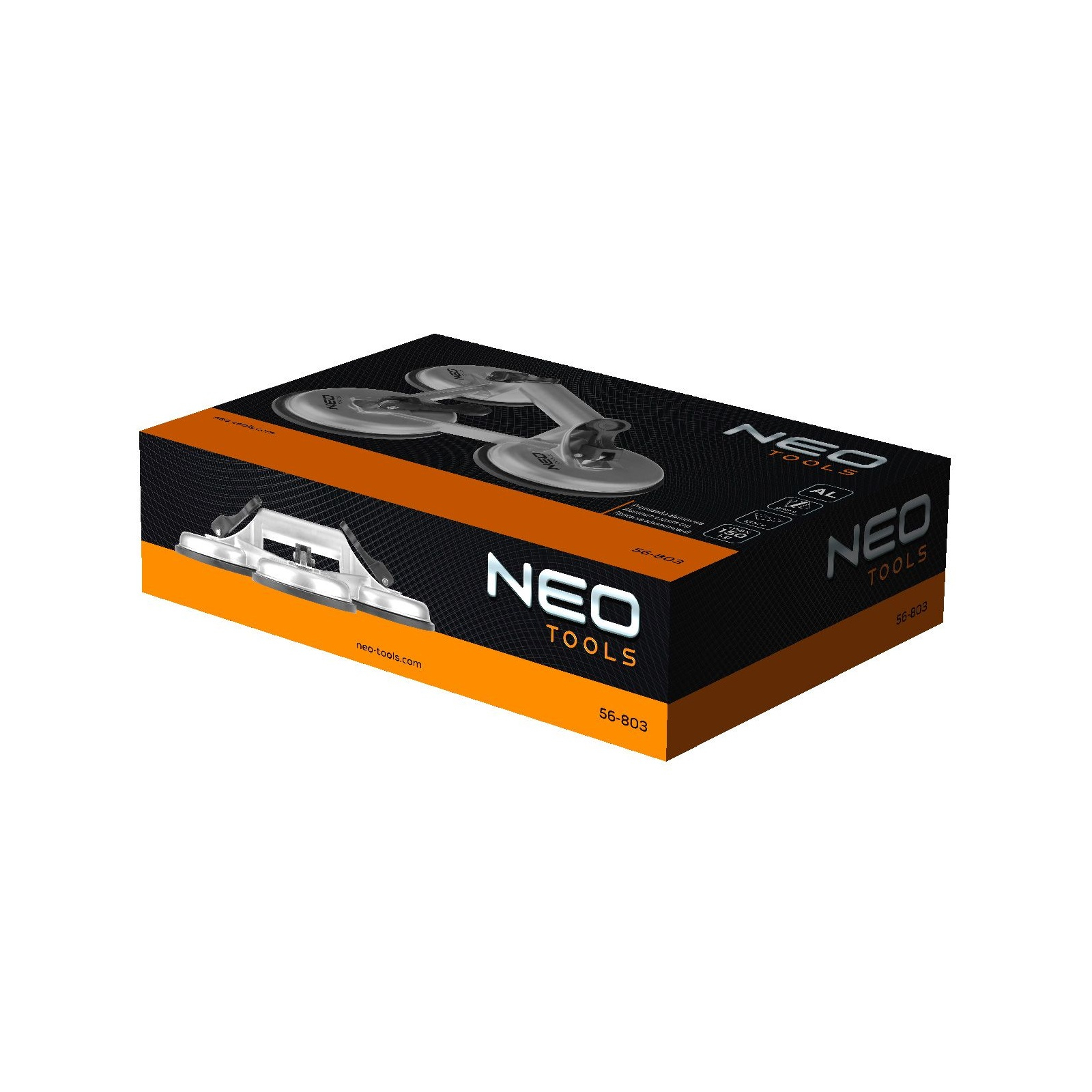 Присоска Neo Tools потрійна 120 мм, 150 кг. (56-803) зображення 2