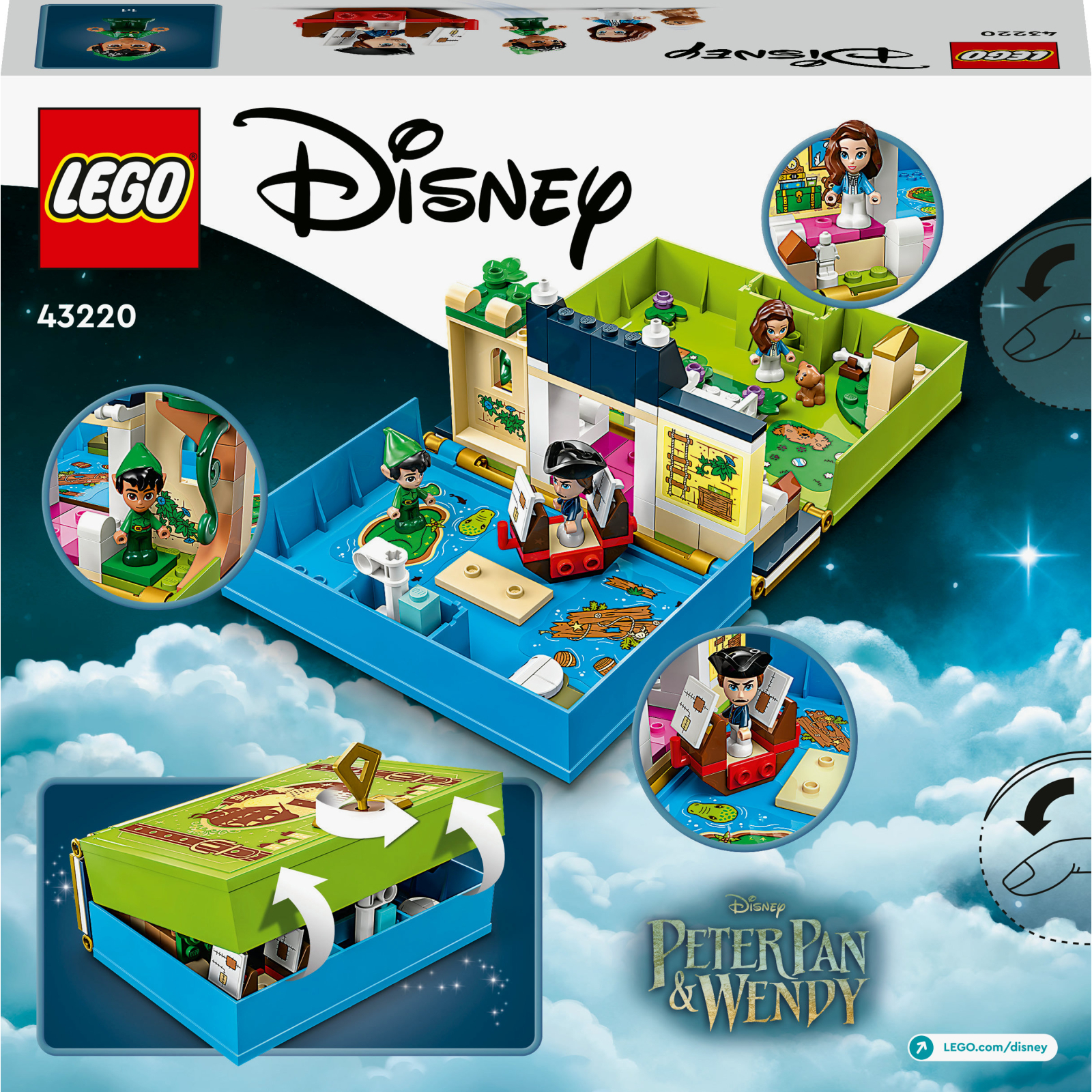 Конструктор LEGO Disney Classic Книга приключений Питера Пена и Венди 111 деталей (43220) изображение 10
