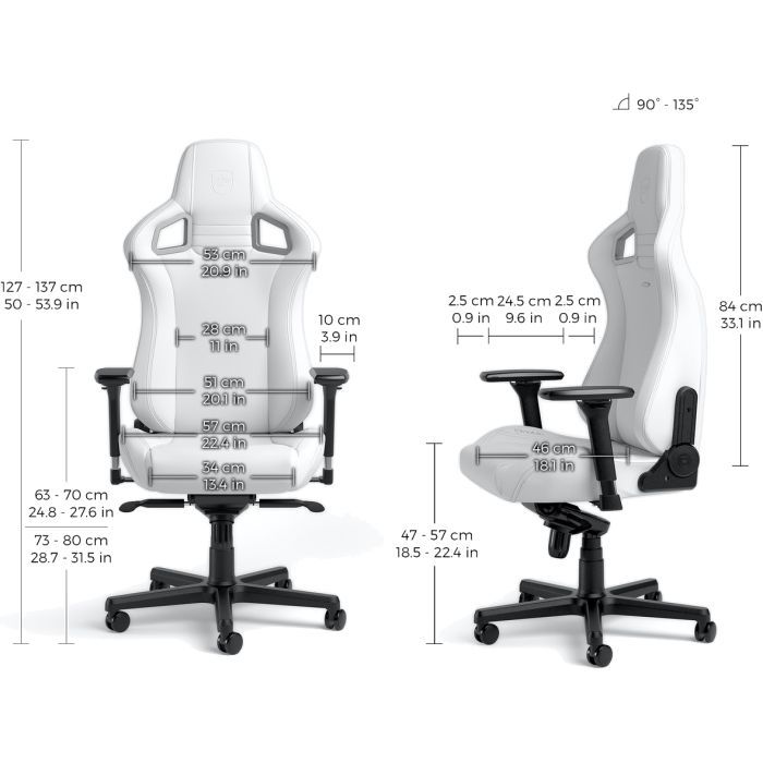 Кресло игровое Noblechairs Epic White Edition (NBL-EPC-PU-WED) изображение 5