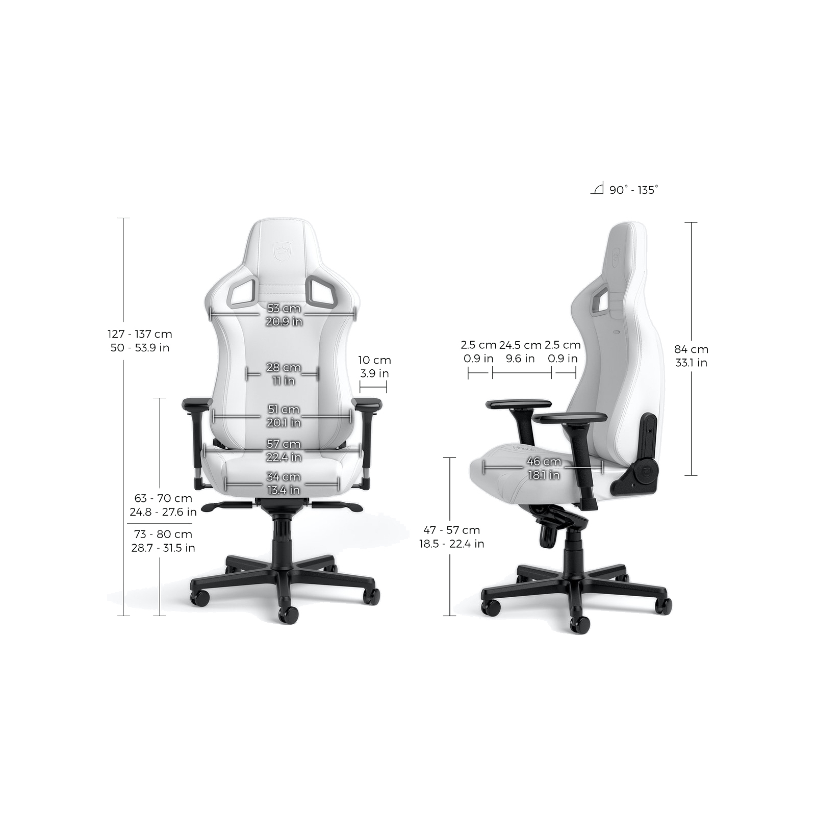 Кресло игровое Noblechairs Epic White Edition (NBL-EPC-PU-WED) изображение 5
