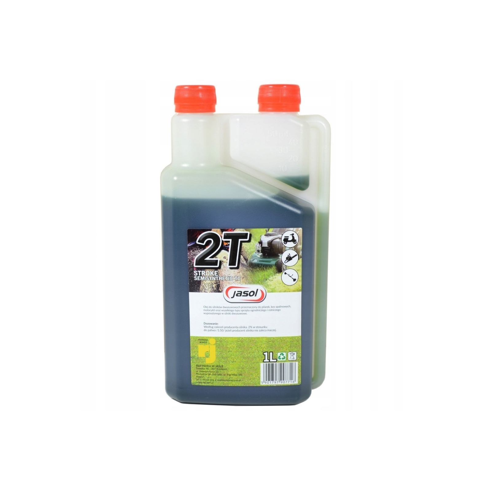 Моторное масло JASOL 2T Stroke OIL Semisynthetic TC GREEN 0,5л (2TG05DS)