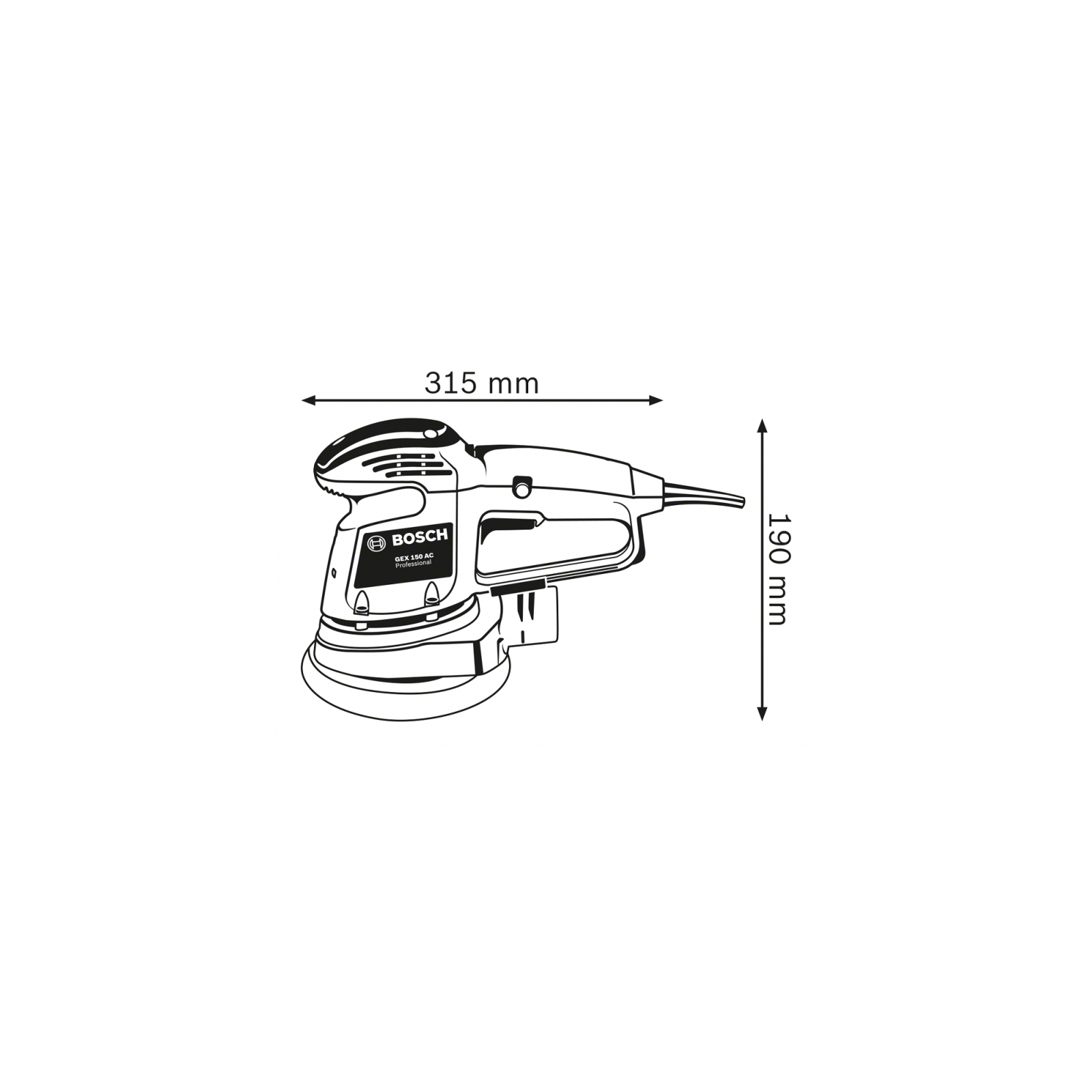 Шліфувальна машина Bosch GEX 34-150 (0.601.372.800) зображення 4