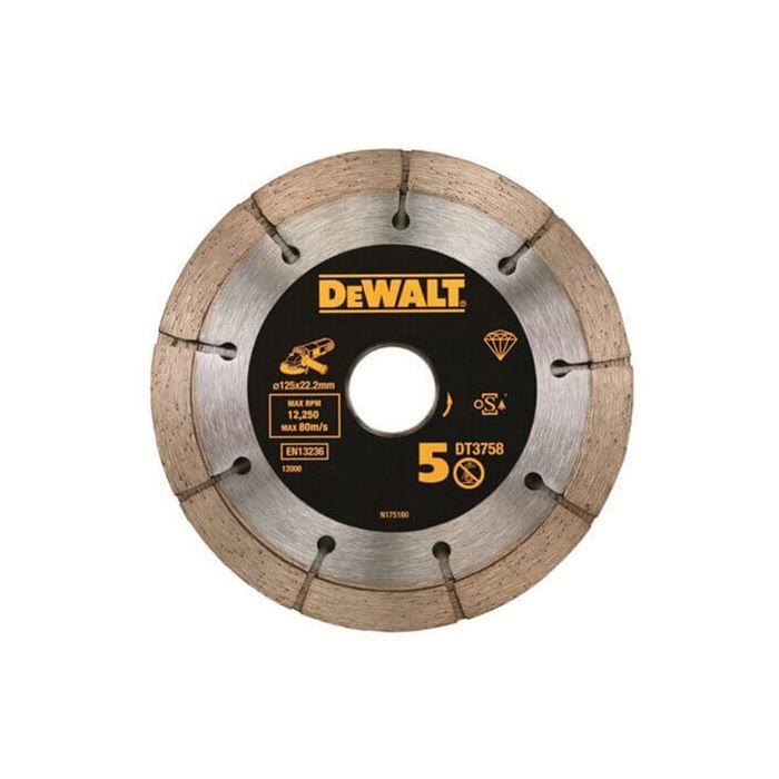 Диск пильный DeWALT алмазный сдвоенный бетон/кирпич/штукатурка, 125x6.3х22.2 мм (DT3758)