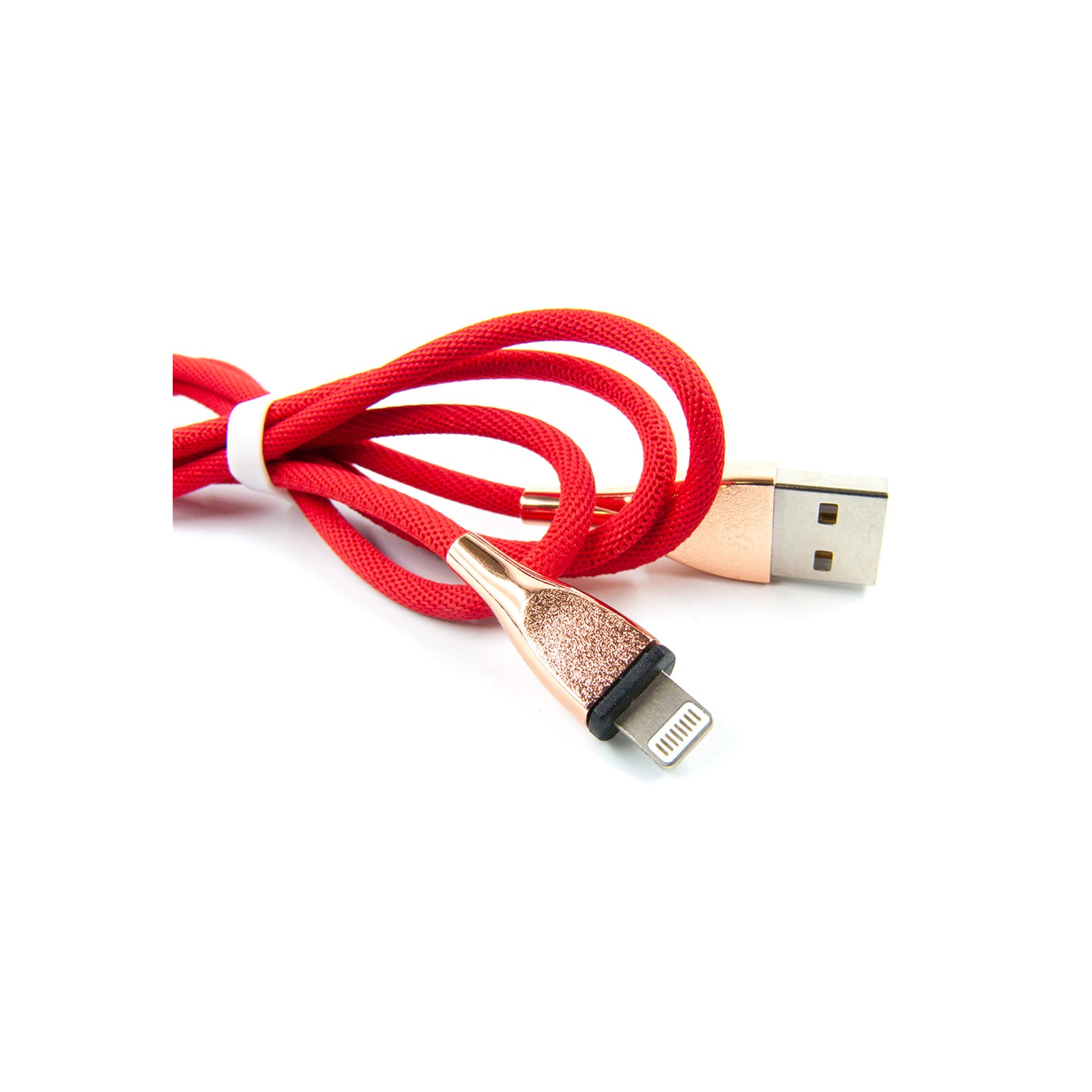 Дата кабель USB 2.0 AM to Lightning 1.0m red Dengos (NTK-L-SET-RED) изображение 2