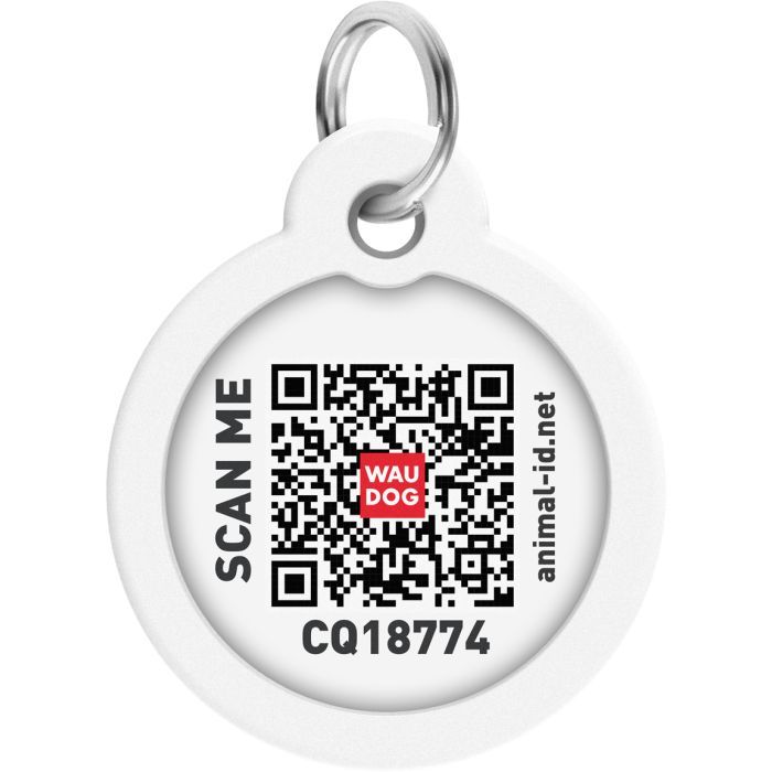 Адресник для тварин WAUDOG Smart ID з QR паспортом "Мілітарі" круг 30 мм (230-4026) зображення 3