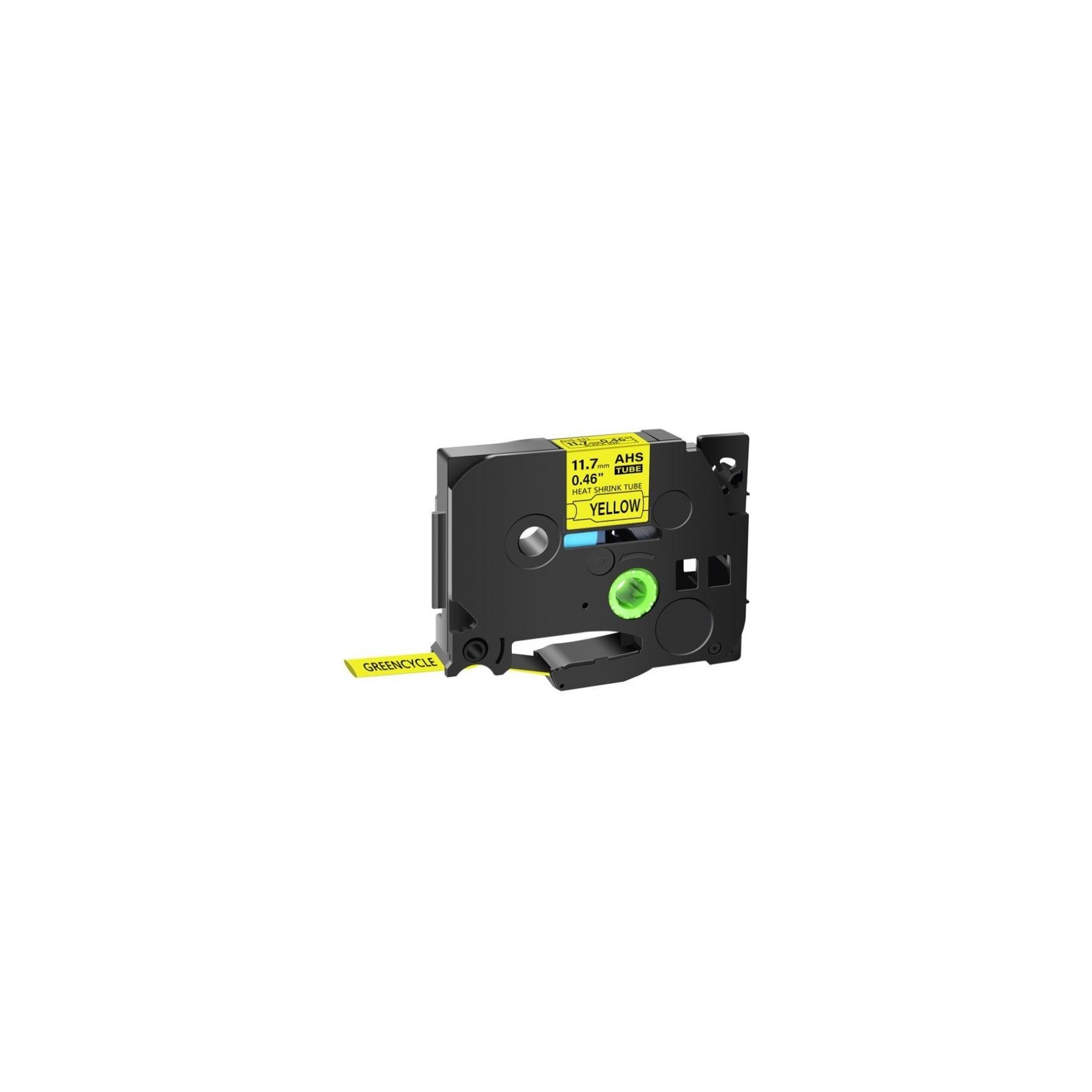 Лента для принтера этикеток UKRMARK трубка термоусадочная совместима с HSe-631, 11,7мм х 1,5м, black on yellow (CBHS631_)