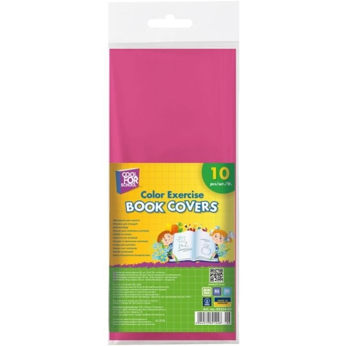 Обложки для тетрадей Cool For School 10 шт в упаковке, розовый (CF69124-09)