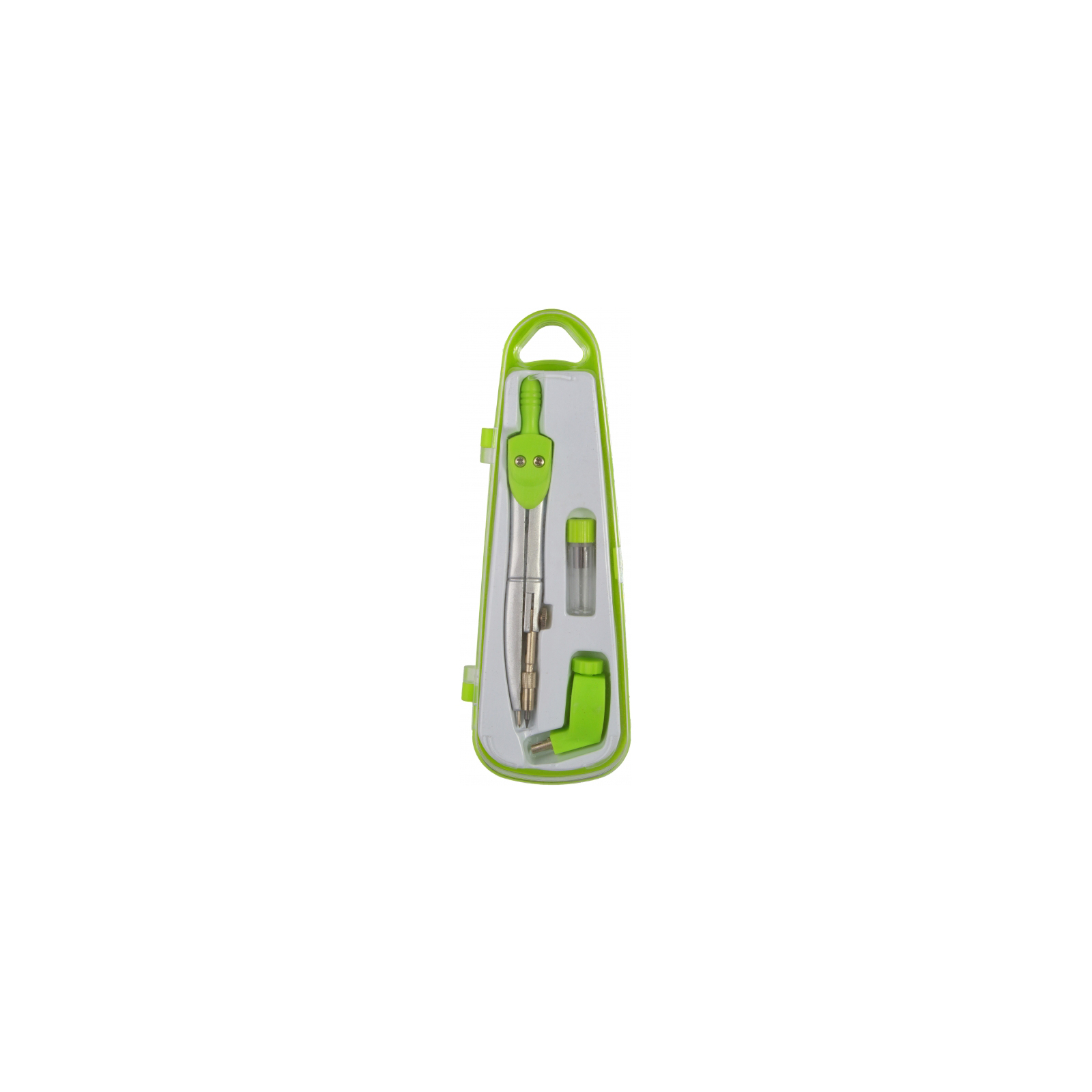 Циркуль Economix с запасными грифелями и адаптером, зеленый (E81420)