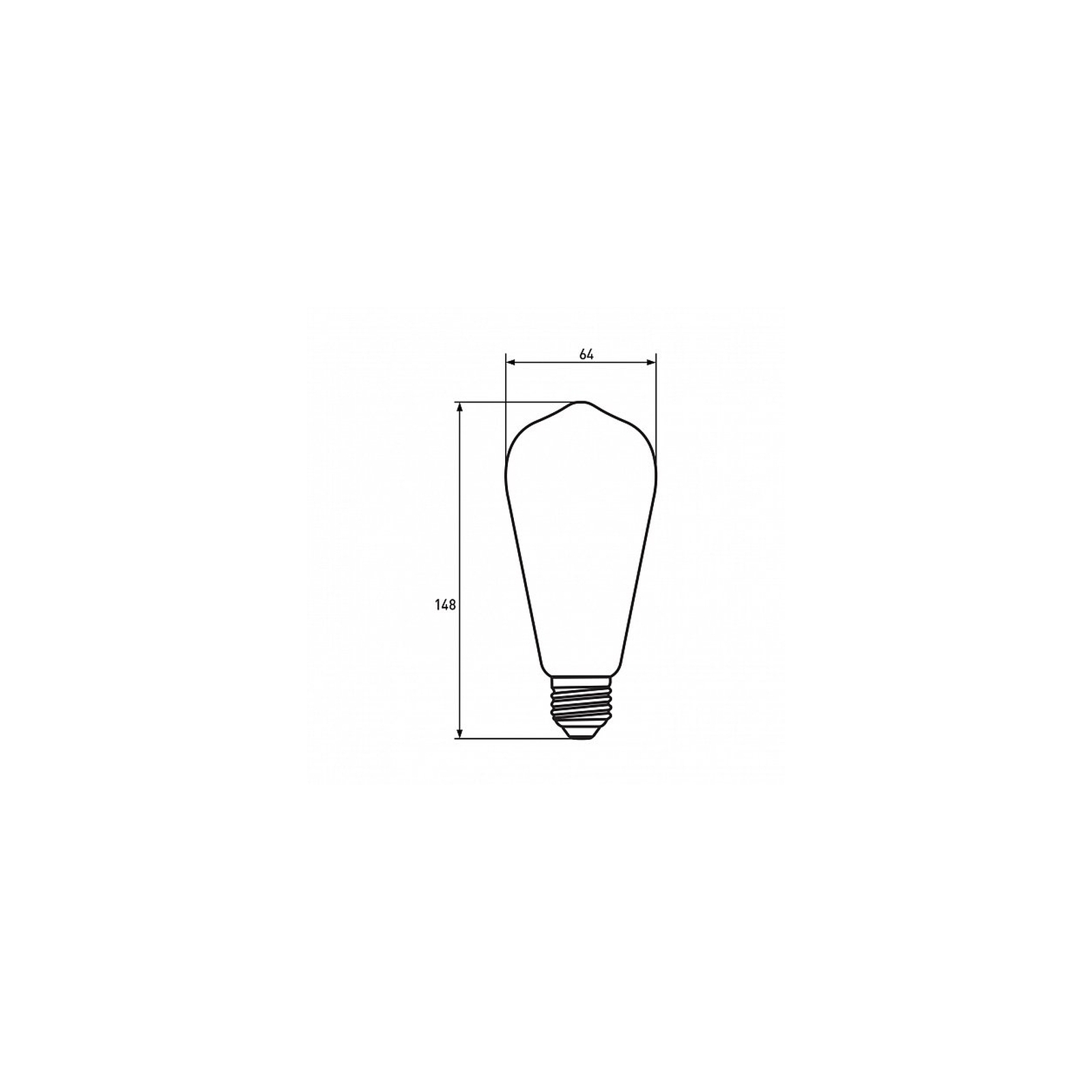 Лампочка Eurolamp ST64 7W E27 4000K (MLP-LED-ST64-07274(Amber)) зображення 3