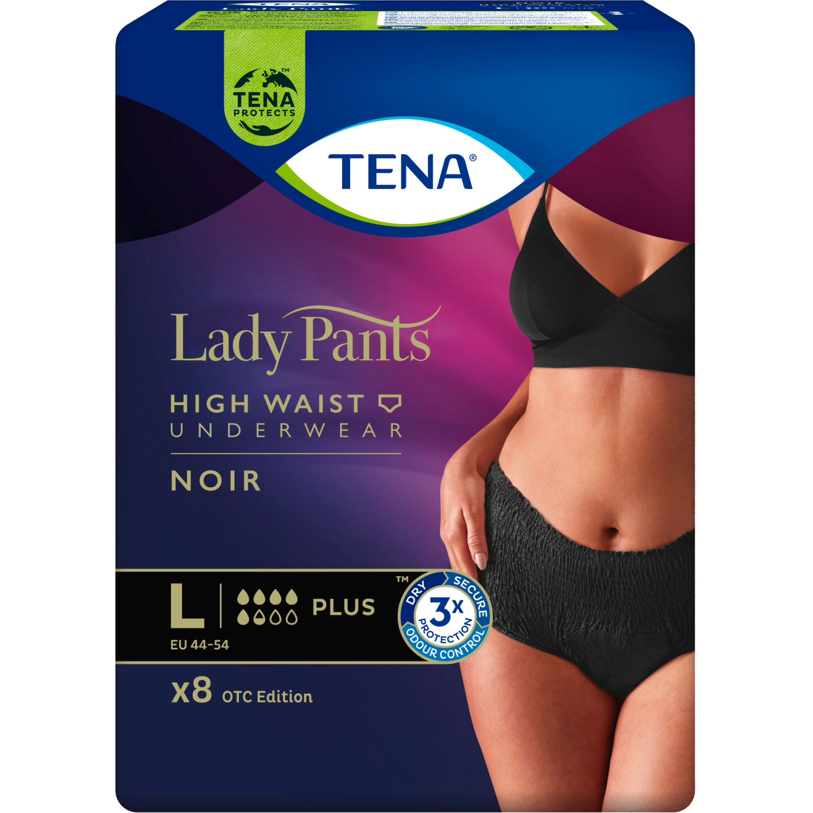 Подгузники для взрослых Tena Lady Pants Plus для женщин Large 8 шт Black (7322541130750) изображение 2
