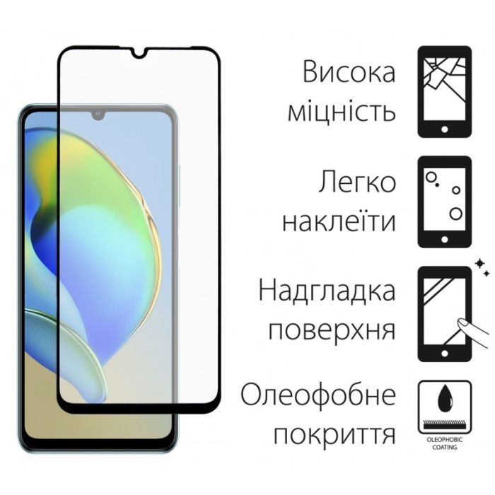 Скло захисне Dengos Full Glue ZTE Blade V40 Vita (black) (TGFG-285) зображення 2