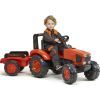 Веломобиль Falk KUBOTA трактор с прицепом, оранжевый. (2060AB) изображение 2