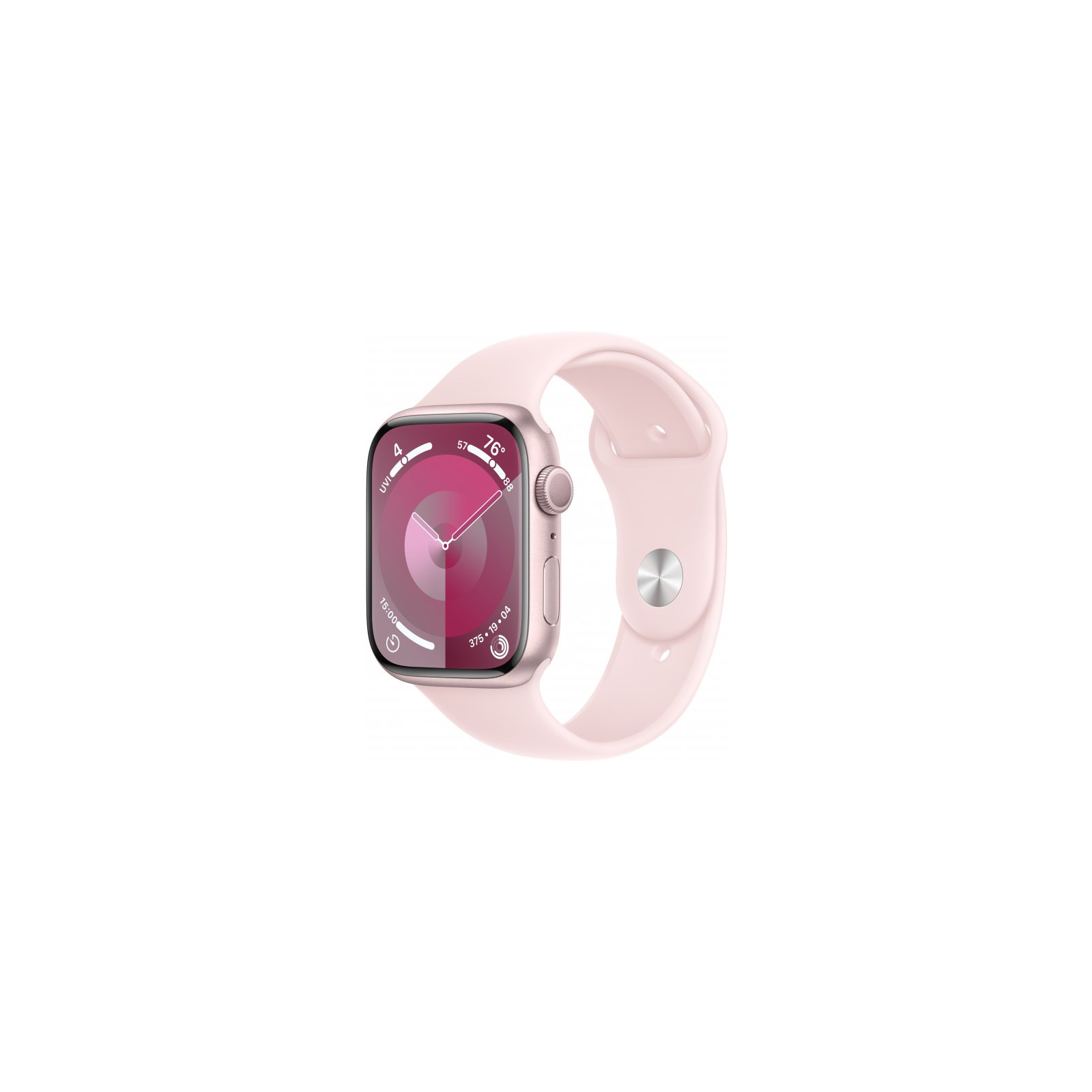 Смарт-часы Apple Watch Series 9 GPS 45mm Pink Aluminium Case with Light Pink Sport Band - S/M (MR9G3QP/A)
