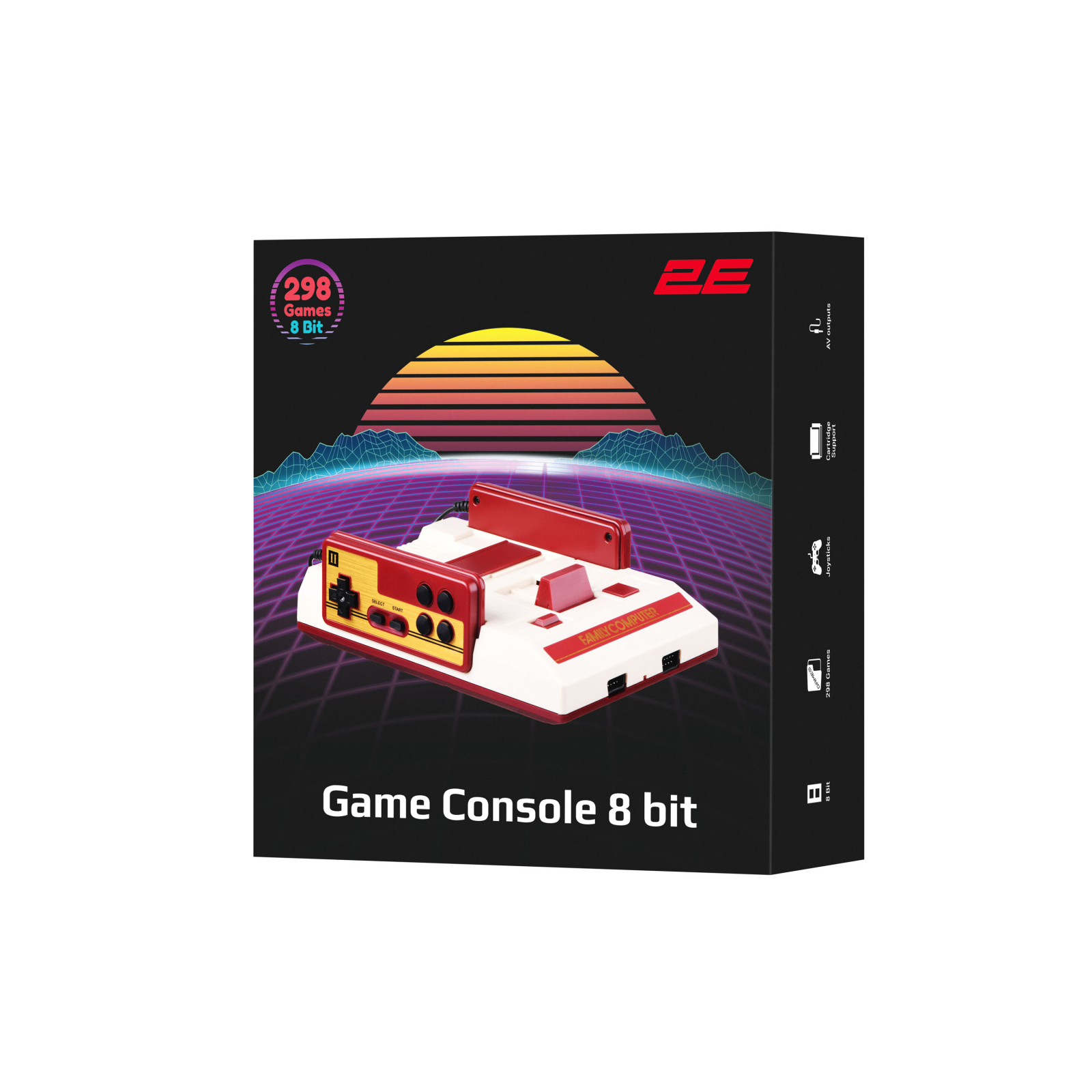 Ігрова консоль 2E 8bit AV (2 дротових геймпада, 298 ігор) (2E8BAVWD288) зображення 13