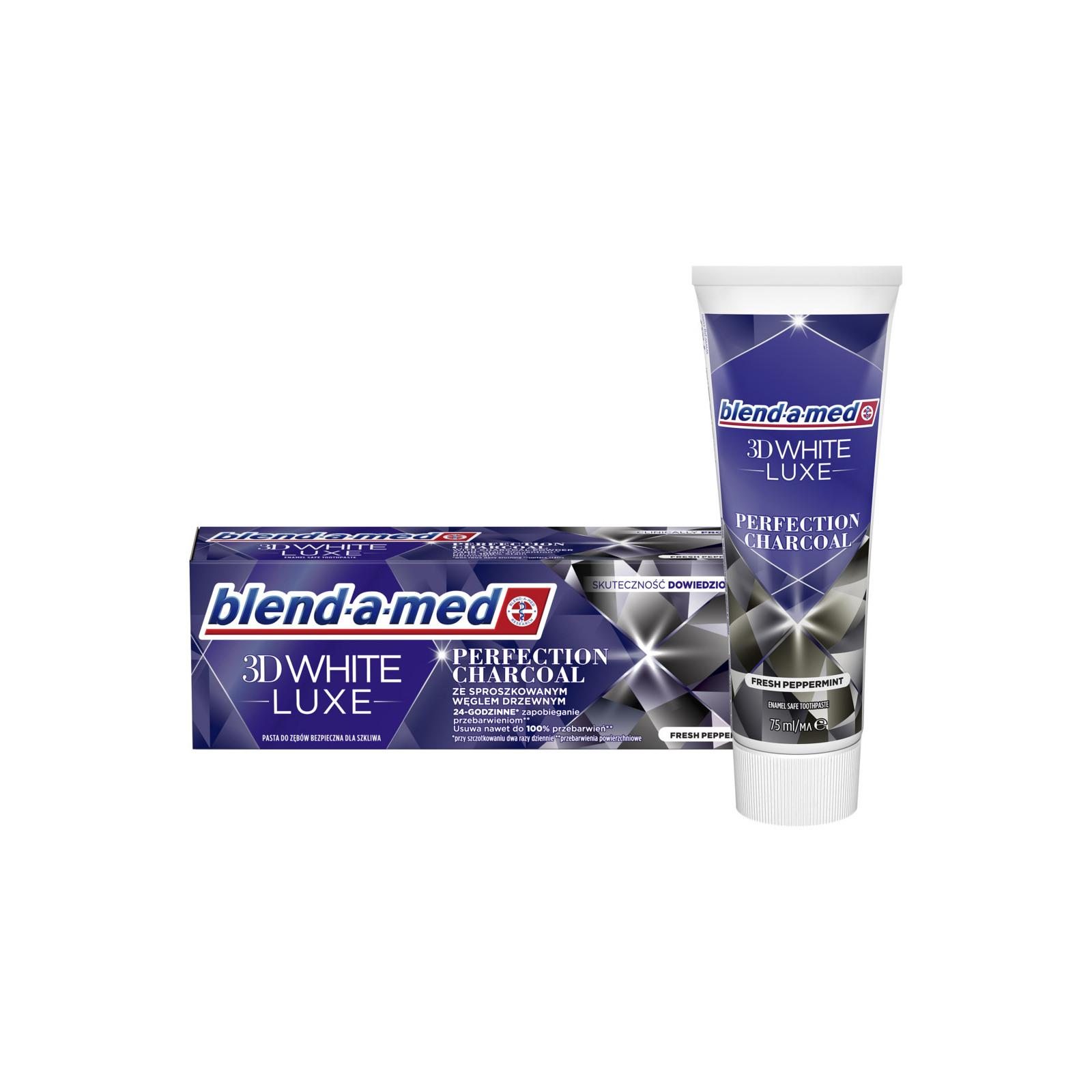 Зубна паста Blend-a-med 3D White Luxe Досконалість вугілля 75 мл (8006540881804)