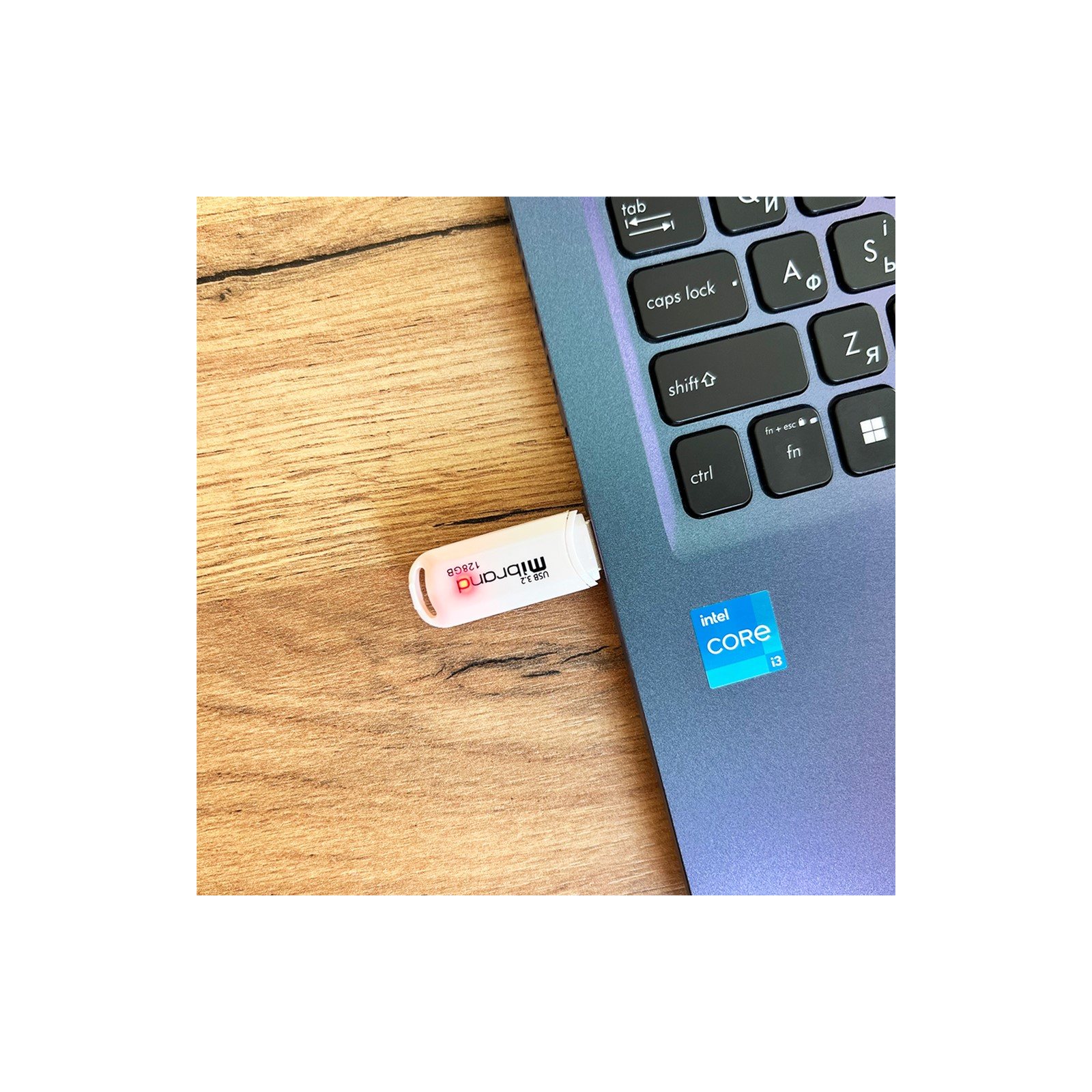 USB флеш накопитель Mibrand 128GB Marten White USB 3.2 (MI3.2/MA128P10W) изображение 4
