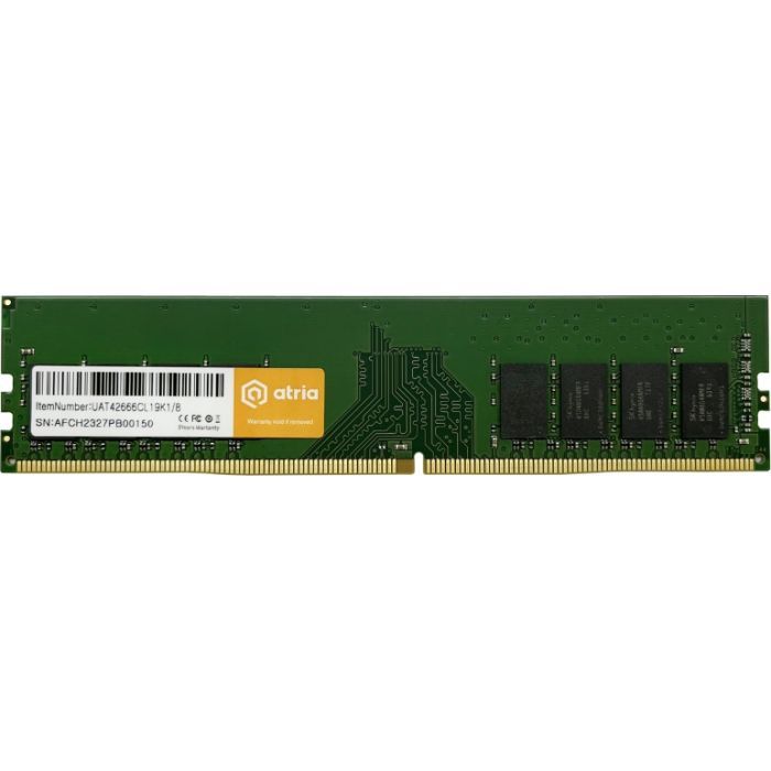Модуль пам'яті для комп'ютера DDR4 8GB 2666 MHz ATRIA (UAT42666CL19K1/8)