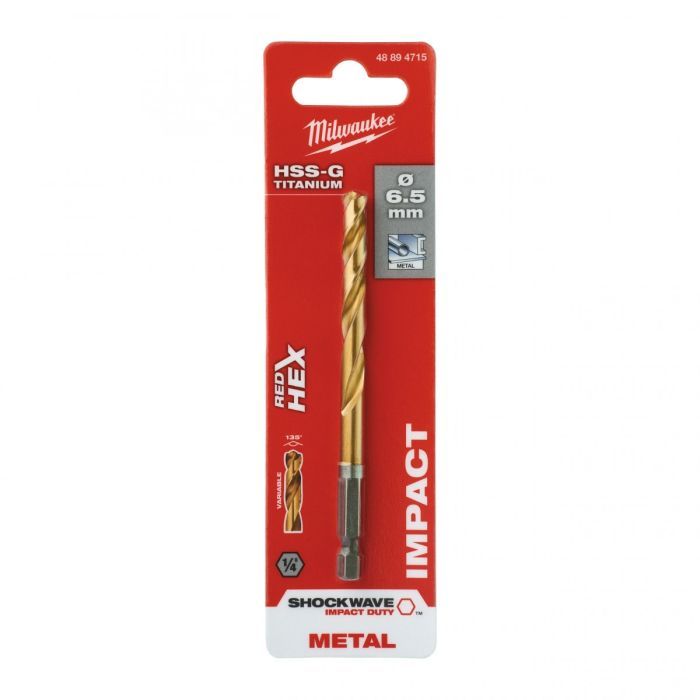 Сверло Milwaukee по металлу RedHEX HSS-G TiN, 12,0 мм (48894727) изображение 3