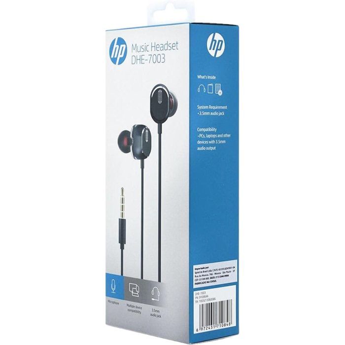 Навушники HP DHE-7003 Volume Control Black (DHE-7003) зображення 2