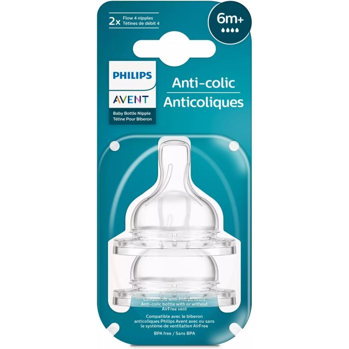 Соска Philips AVENT Анти-Колік, швидкий потік, від 6 міс. 2 шт (SCY764/02) зображення 3