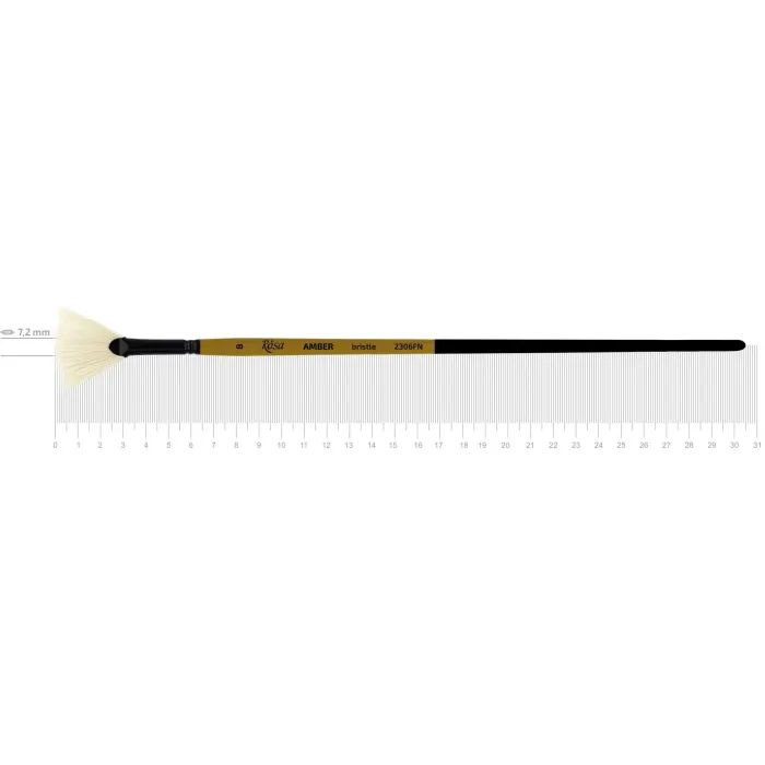 Пензлик для малювання Rosa Щетина віялова, AMBER 2306FN, №10 (4823098533566)