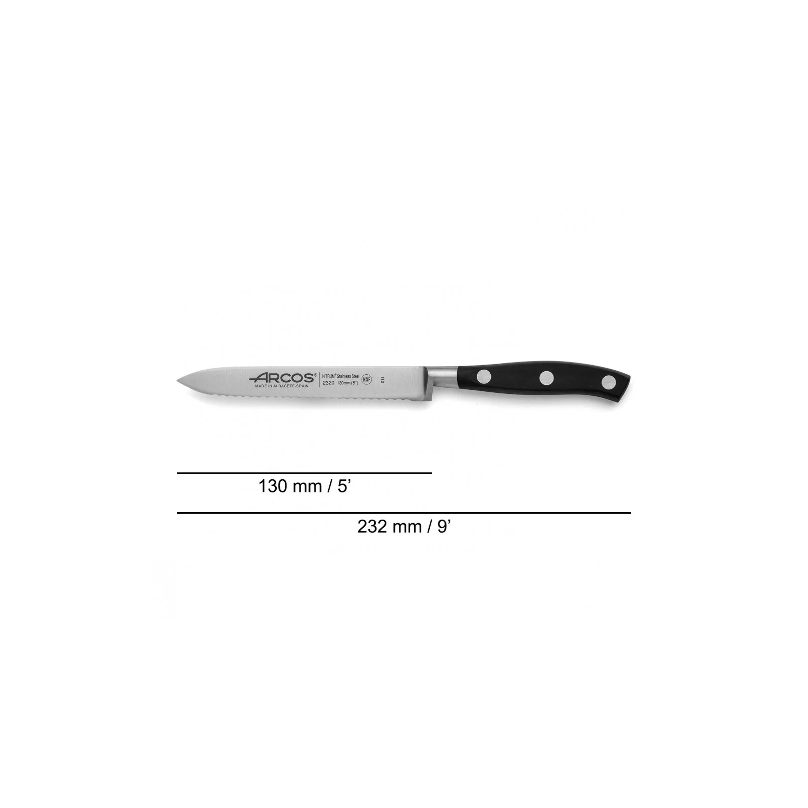 Кухонный нож Arcos Riviera для томатів 130 мм (232000) изображение 2