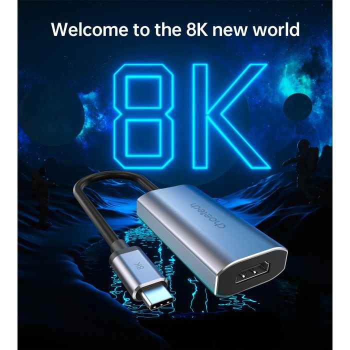 Переходник USB-C to HDMI 8K 60 Hz Choetech (HUB-H16-GY) изображение 6