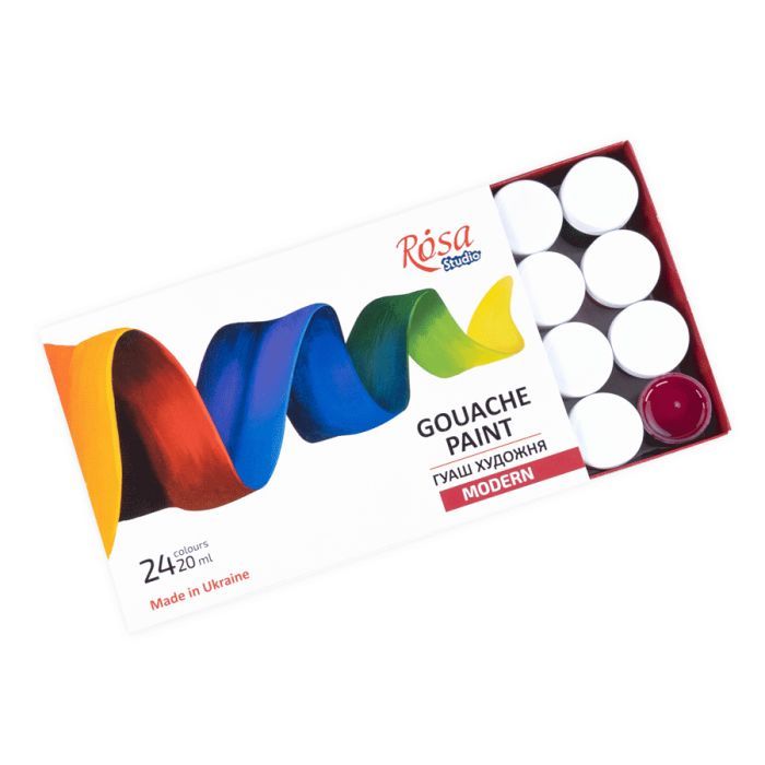Гуашеві фарби Rosa Modern 24 кольри по 20 мл (4823098521204) зображення 5