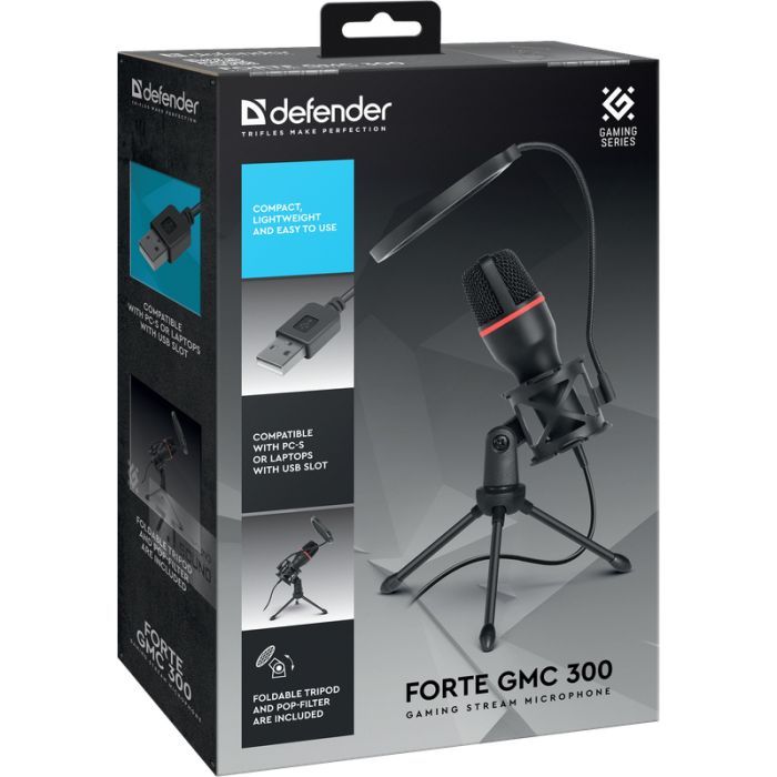 Мікрофон Defender Forte GMC 300 USB 1.5 м (64631) зображення 7