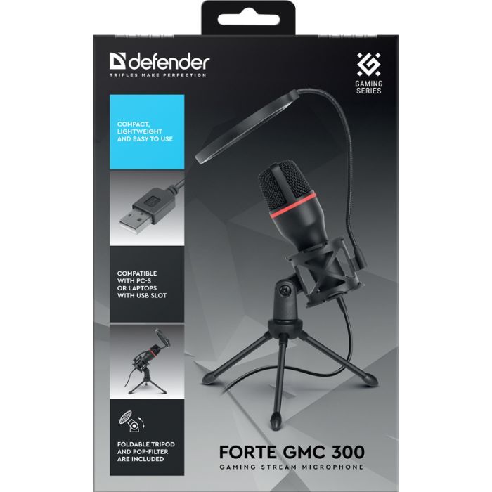 Мікрофон Defender Forte GMC 300 USB 1.5 м (64631) зображення 8