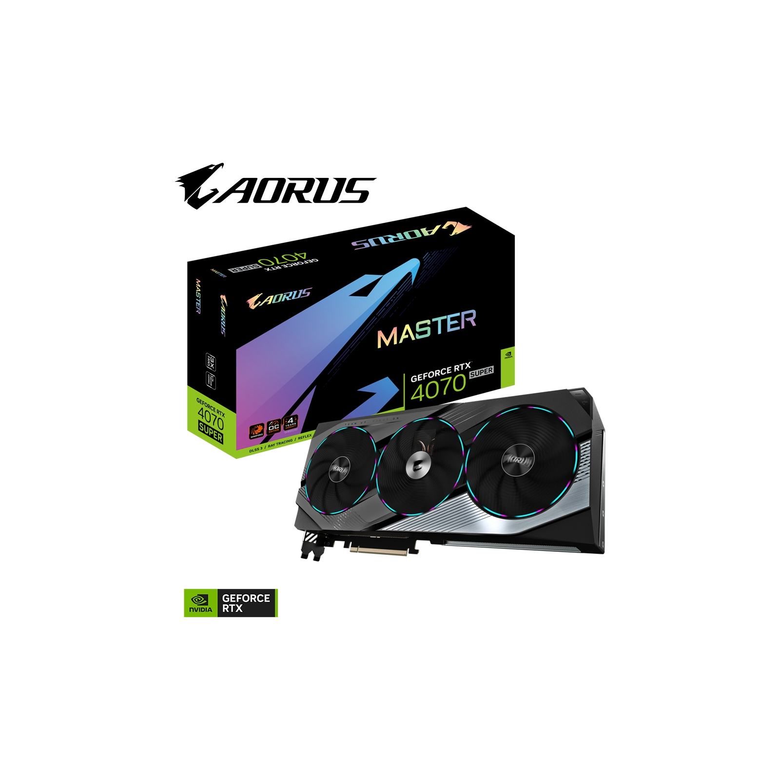 Видеокарта GIGABYTE GeForce RTX4070 SUPER 12Gb AORUS MASTER (GV-N407SAORUS M-12GD) изображение 10