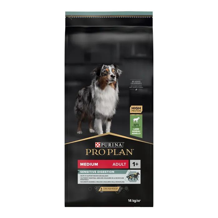 Сухий корм для собак Purina Pro Plan Medium з чутливим травленням (ягня) 14 кг (7613035214774)