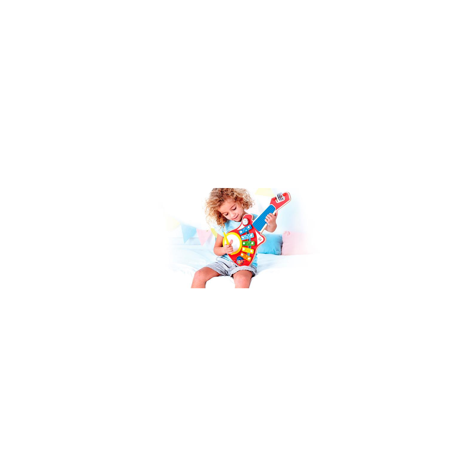Музыкальная игрушка Hape Детская гитара Мини-оркестр 6 в 1 (E0335) изображение 4