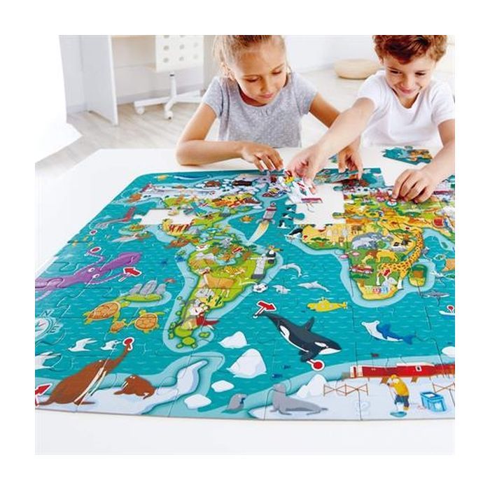 Пазл Hape гра Карта світу 105 елементів (E1626) зображення 4