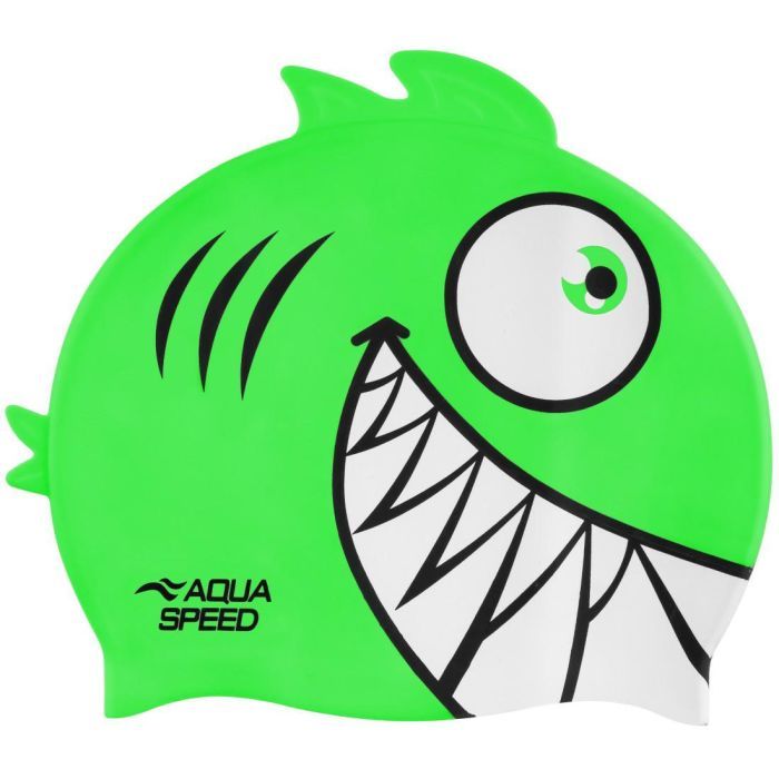 Шапка для плавания Aqua Speed Zoo Pirana 246-11 9699 салатовий Діт OSFM (5908217696991)