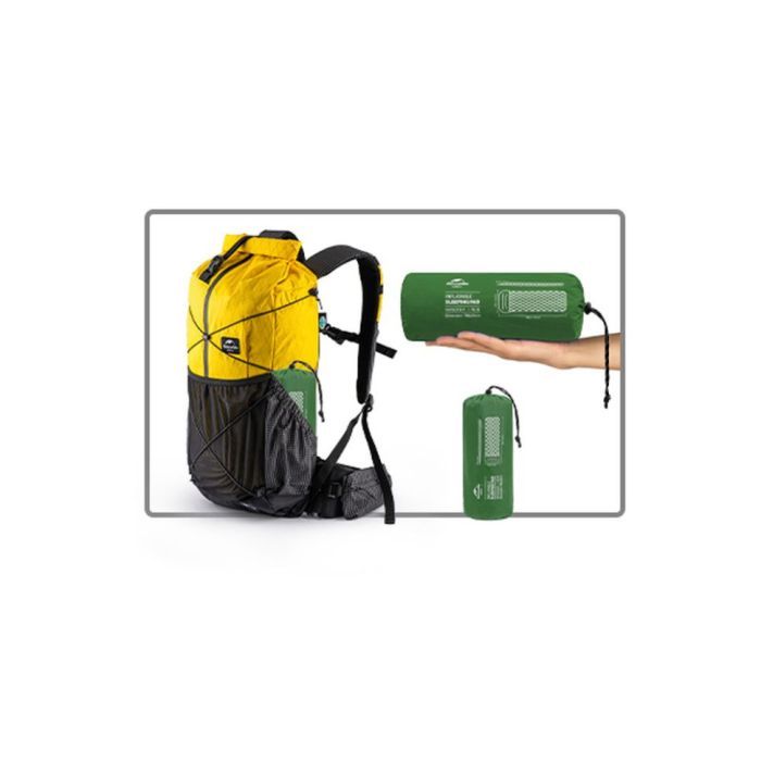 Туристичний килимок Naturehike надувний із подушкою FC-12 NH19Z003-P 65 мм зелений (6927595737750) зображення 2