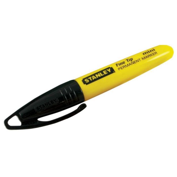 Маркер Stanley Permanent, 90мм, black, с заостренным наконечником (1-47-324)