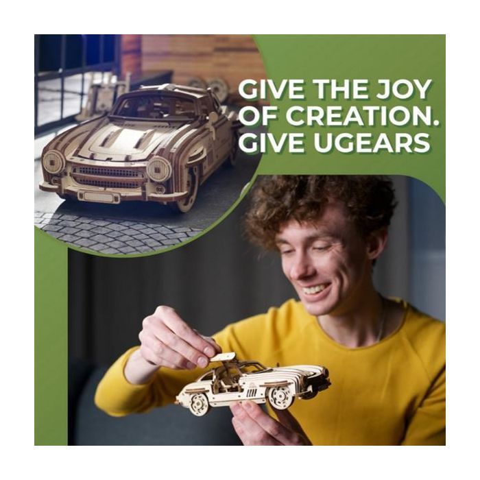 Конструктор Ugears механічний Крилате спорткупе (70205) зображення 11