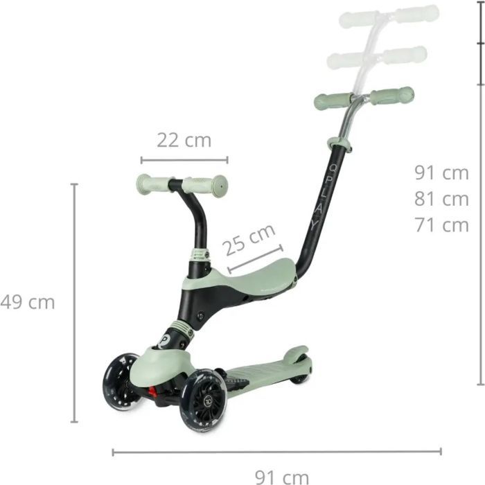 Самокат QPlay 5 в 1 Sema Pro Green (ST-004SemaProGeeen) зображення 8