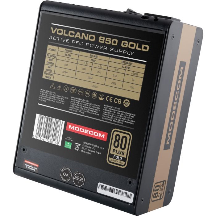 Блок питания Modecom 850W (ZAS-MC92-SM-850-ATX-VOLCA) изображение 5